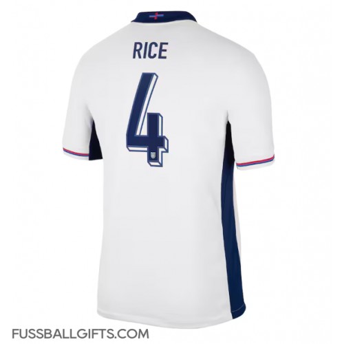 England Declan Rice #4 Fußballbekleidung Heimtrikot EM 2024 Kurzarm